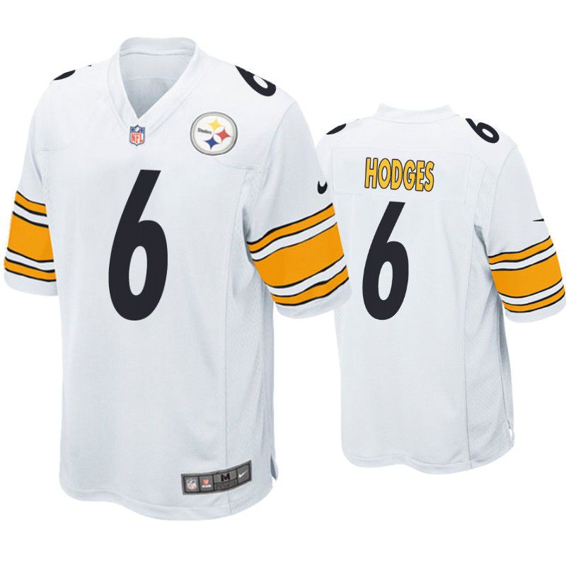 Men Pittsburgh Steelers #6 Devlin Hodges Nike White Game NFL Jersey->pittsburgh steelers->NFL Jersey